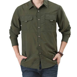 Chemise à col boutonné de couleur unie à manches courtes pour hommes Chemise décontractée Oxford 100% coton - Product Image 6
