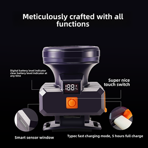 Lampe frontale portable COB <span class=keywords><strong>LED</strong></span> super lumineuse 20W <span class=keywords><strong>IP67</strong></span> étanche pour camping en extérieur, aventures nocturnes, pêche, recharge USB, lithium - Product Image 3