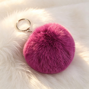 Porte-clés pompon en fausse fourrure douce, boule moelleuse, breloque mignonne pour sac à main pour femmes et filles - Product Image 1
