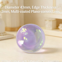 Multi Layer Coated Optical Glass Lens Plano Convex Dia 43mm Strict Quality Control Factory Wholesale OEM for Camera Telescope