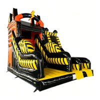Plateforme de saut gonflable Lightning - Toboggan sec commercial en PVC pour extérieur