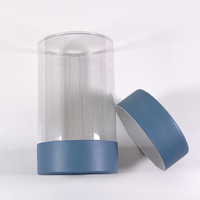 Factory Eco-friendly Cylinder Packaging Box Window Transparent Gift Box PVC Plastic Tube Recycled Materials Small Handicraft