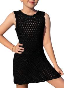 Robe <span class=keywords><strong>de</strong></span> plage en crochet pour filles, <span class=keywords><strong>maillot</strong></span> <span class=keywords><strong>de</strong></span> <span class=keywords><strong>bain</strong></span> pour enfants, couverture <span class=keywords><strong>de</strong></span> <span class=keywords><strong>maillot</strong></span> <span class=keywords><strong>de</strong></span> <span class=keywords><strong>bain</strong></span>, tricot découpé, vêtements <span class=keywords><strong>de</strong></span> plage pour enfants, taille 6-15 <span class=keywords><strong>ans</strong></span> - Product Image 4