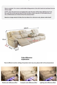 Sofá Cama Moderno de Piel Sintética con Función Reclinable, Diseño de Respaldo Acolchado de 4 Plazas para Sala de Estar - Product Image 2