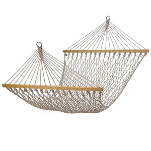 Deux Personnes Couchage Lit Balançoire Double <span class=keywords><strong>Hamac</strong></span> En Corde De Coton avec Bois Barre D'écartement (450 LB) - Product Image 2