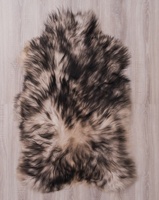 Tapis en peau de mouton islandaise blanche de style scandinave, à poils longs et pointes teintées, doux, adapté aux animaux domestiques, pour usage domestique