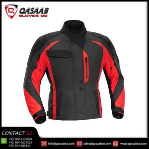 Veste de moto en Cordura imperméable de couleur noir-rouge, prix d'usine, best-seller, veste textile pour moto pour hommes - Product Image 2