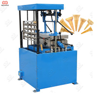 Haute Qualité Gaz Chaleur Semi Automatique Neige Sucre Glace Biscuit Kono Pizza Cono Cuisson De Gaufrette de Cône Machine Pour vente