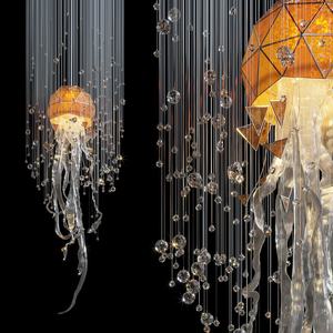 생생한 프로젝트 샹들리에 비행 리본 해파리 펜던트 조명 장식 아트 디자인 조명 - Product Image 2