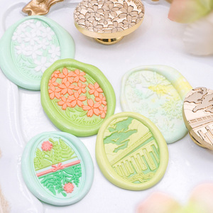 植物建築部門の楕円形ワックスシールスタンプレトロシーリングワックススタンプヘッド - Product Image 5