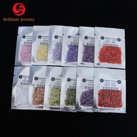 Wuzhou 5A gros pierres précieuses en vrac synthétique 0.8-3.0mm rond cubique Zircon CZ pierre