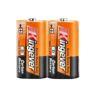 Super energy 1.5v UM1 R20 D size dry cell battery 2pcs packed