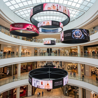 Écran LED circulaire intérieur grand diamètre 4K, affichage LED flexible suspendu pour hall de centre commercial