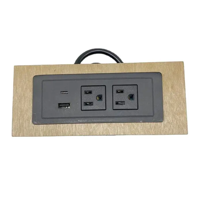 2-outlet power strip with type c usb electrical socket type c cable fast charging