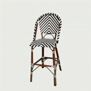 Nordic Rope Rattan aluminum Waterproof Dinning <b>Chair</b> Patio Restaurant Aluminium Stackable Outdoor bar <b>Chair</b> for Garden hotel - Product Image 1
