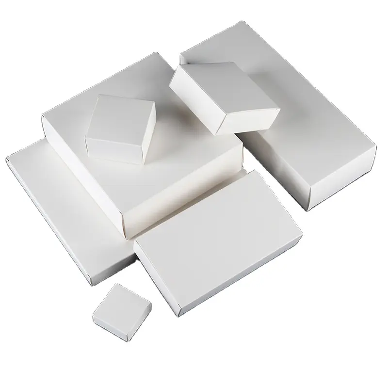 Cetak LOGO Kustom Kotak Kemasan Putih Botol Minyak Kemasan Kertas Kraft Kotak Kosmetik Kardus