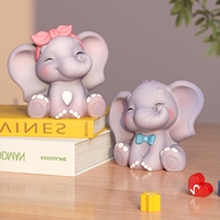 Moule à bougie animal Silicone Éléphant mignon Moule à bricolage 3D pour bougie Décoration intérieure Moule à bougie parfumée Résine
