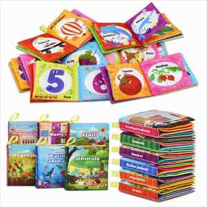 Livres froissés pour bébés, jouet pour le temps sur le ventre, de 6 à 12 mois, livre tactile, cadeaux pour garçon et fille - Product Image 1