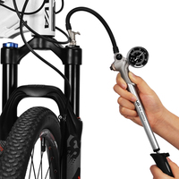 Pompe à air pour vélo miniature portable en gros, 300 psi, en alliage d'aluminium, valve Schrader, haute pression, pompe à air pour vélo de montagne, pompe à amortisseur psi