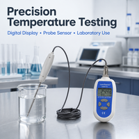 Termometer Digital Presisi Tinggi Multi Segmen Akurat Detektor Suhu Genggam untuk Pengukuran Sampel Laboratorium dan Industri