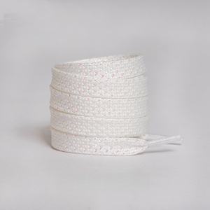 Cordones planos metálicos brillantes de 12 mm de ancho, cordones de zapatos coloridos de tejido preciso para zapatillas deportivas, para hombres y mujeres, zapatos deportivos casuales - Product Image 6