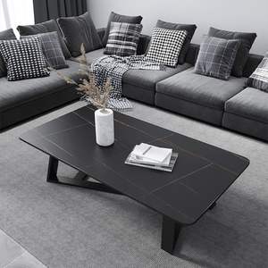 Table basse rectangulaire <span class=keywords><strong>en</strong></span> bois de <span class=keywords><strong>grain</strong></span> de marbre de luxe moderne petit ménage autre matériau de qualité cadre <span class=keywords><strong>en</strong></span> métal réglable 1 an - Product Image 5