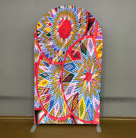 Vente en gros de motifs éthiopiens habesha érythréens personnalisés Cadre en aluminium Tension de l'arc Tissu Couverture de fond de mariage