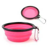 Bol pliable pour chien en silicone de haute qualité, écologique, couleur unie, imperméable, portable, accessoires pour chien, distributeur de nourriture pour animaux de compagnie