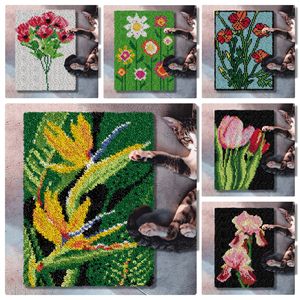 Hình Chữ Nhật Hình Dạng Handmade Thảm 20.5*15 Inch Nhà Máy Chốt Móc Thảm Bộ Dụng Cụ Với Pre-In Mô Hình Cho Người Lớn - Product Image 2