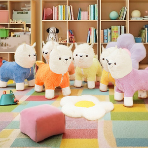 Jouets de bureau et de chaise en peluche colorés et pratiques en forme de <span class=keywords><strong>lama</strong></span>, alpaga et mouton, animaux en peluche doux pour bureaux et chaises confortables, fabriqués en Chine - Product Image 3