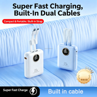 Neue Mini Powerbank 10000 mAh Schlanke Tragbare Powerbanks USB-C Typ-C Kabel Externe Batterie Powerbanks 10000mAh Outdoor