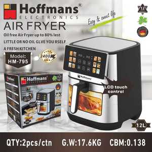 Freidora de Aire de 12L, 2400W, con Control Táctil a Color y Ventana Visible, para una Cocina Saludable y Baja en Grasa, al <span class=keywords><strong>Mejor</strong></span> Precio, Venta al Por Mayor Directa de Fábrica China - Product Image 3