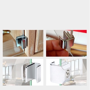 Modern Zinc Alloy Sliding <b>Door</b> Handle for Dresser Kitchen Cabinets Bedroom Drawers/Wardrobes <b>Glass</b> <b>Doors</b> Living School Hospital - Product Image 4