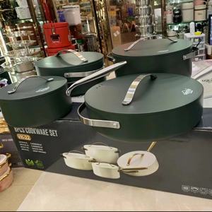 Home Party 8PCs <span class=keywords><strong>Keep</strong></span> Food Warm Granite Cookware Set Nueva llegada Venta caliente Sopa Olla Cazuela Herramientas de cocina - Product Image 5