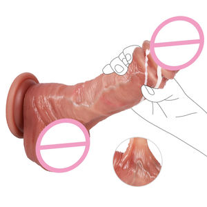 Dildo Realistico in Silicone Liquido con Prepuzio, Pene <span class=keywords><strong>Artificiale</strong></span>, Giocattoli Sessuali per Donne, Dildo Realistico per Adulti - Product Image 1