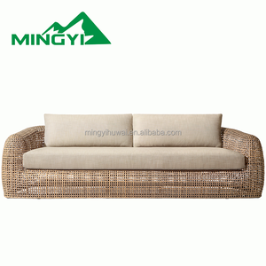 Set di Divani da Giardino in Rattan Intrecciato a Mano, Design Esclusivo, Impermeabili, con Cuscini, per Hotel e Villaggi - Product Image 5