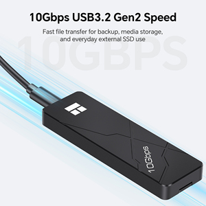 กล่องใส่ SSD แบบ NVMe Thermalright HR-EB101 สีดำ USB3.2 Gen2 10Gbps <span class=keywords><strong>USB</strong></span>-C กล่องภายนอกสำหรับ SSD สูงสุด 8TB - Product Image 2