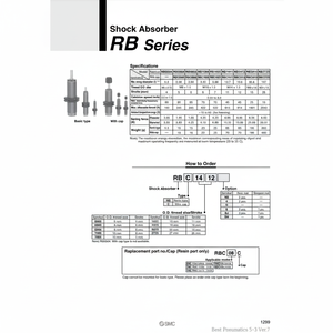 SMC Pneumatics RB1007J Amortisseur - Product Image 1