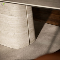 Ensemble de table à manger extensible en pierre du Guangdong 6 places Oka Garden 6 chaises ensemble de table à manger meubles de luxe en béton