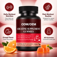 Gummies de créatine OEM ODM, créatine monohydrate, saveur orange, supplément nutritionnel quotidien, fabricant de marque privée, sur mesure