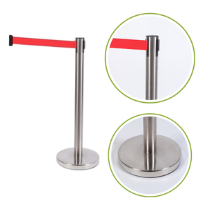 Poteau <span class=keywords><strong>de</strong></span> guidage portable en acier inoxydable pour la gestion des foules en exposition et événements - Product Image 4