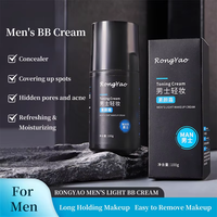 RongYao RTS Light Concealer BB Cream untuk Pria Krim Korektor Warna Kulit Pria Kecantikan Tahan Air Makeup Tahan Lama Krim Wajah