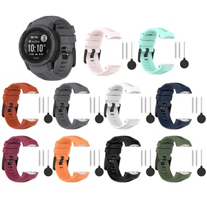 Bracelet de montre en silicone résistant à la transpiration, bracelet de remplacement pour <span class=keywords><strong>Garmin</strong></span> <span class=keywords><strong>Instinct</strong></span> <span class=keywords><strong>2S</strong></span>, bracelet de sport respirant avec outils d'installation - Product Image 3