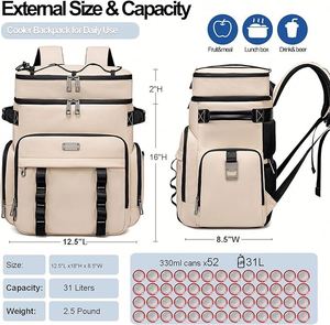 Eco-friendly Leakproof Temperature Control Picnic/Beach/ Thermal/Insulated Lunch Cooler Bag/ Backpack - Product Image 5