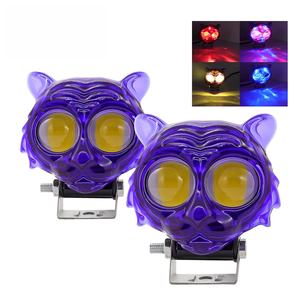 ไฟสปอร์ตไลท์มอเตอร์ไซค์แบบ LED สองสี รุ่น Head Design สำหรับรถบรรทุกและ ATV กันน้ำ รับประกัน 2 ปี รุ่น MO70 - Product Image 1