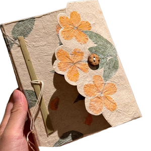 चीनी हस्तनिर्मित जर्नल उच्च सौंदर्य आला नोटबुक प्राकृतिक संयंत्र बनावट पेपर कवर वर्ग आकार लेटरप्रेस प्रिंटिंग - Product Image 1