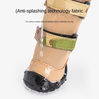 Bottes pour chien en nylon camouflage britannique, imperméables, chaudes, antidérapantes, résistantes à l'usure, protection des pattes, chaussures pour animaux de compagnie pour petits chiens, pour l'extérieur