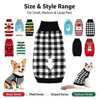 Pull de Noël en gros pour chien, vêtements d'hiver pour animaux de compagnie, manteau mignon pour chiot, costume de fête, pull tricoté chaud rouge, gris, noir