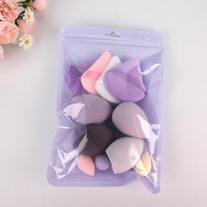 Губка для макияжа фиолетовая розовая пудра Набор латексная Бесплатная Вегетарианская мягкая и удобная губка для макияжа смешанный набор красоты - Product Image 3