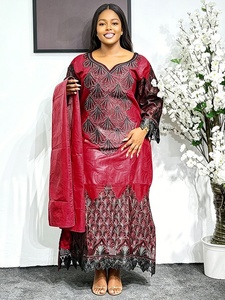 Abiti Africani per Donne, Abbigliamento Tradizionale Africano, Dashiki, <span class=keywords><strong>Ankara</strong></span>, Bazin, Abaya, Vestito Lungo Musulmano, Kaftan, Maxi Abito Lungo - Product Image 3